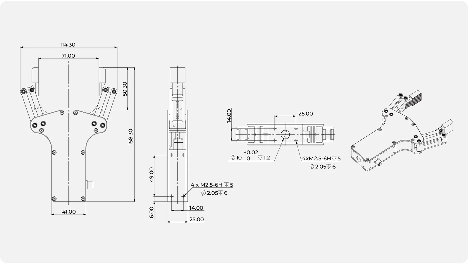 Inspire Robots EG2-4B - diagram budowy i kluczowe komponenty