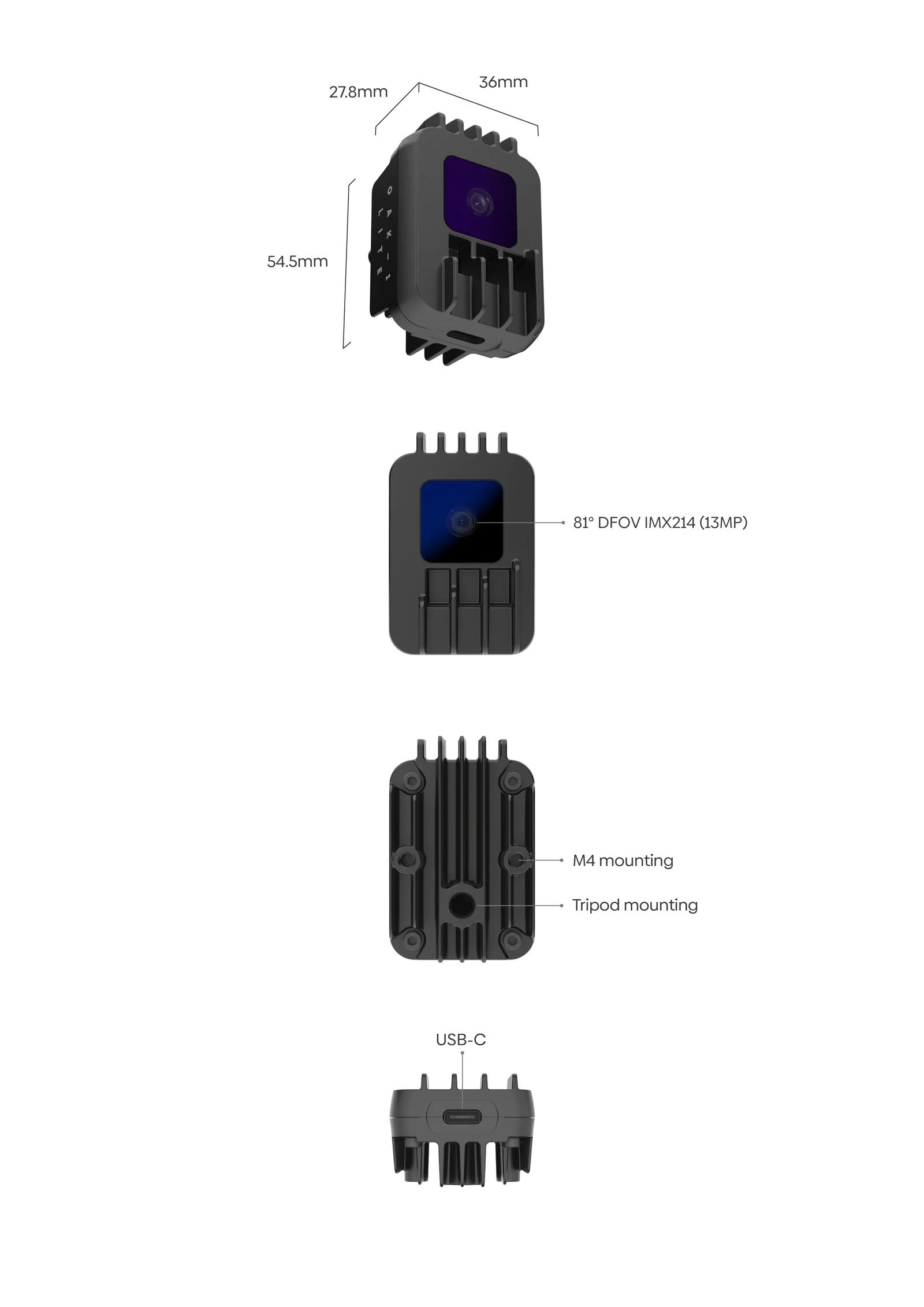 Luxonis OAK-1 Lite - Fixed Focus - diagram budowy i kluczowe komponenty