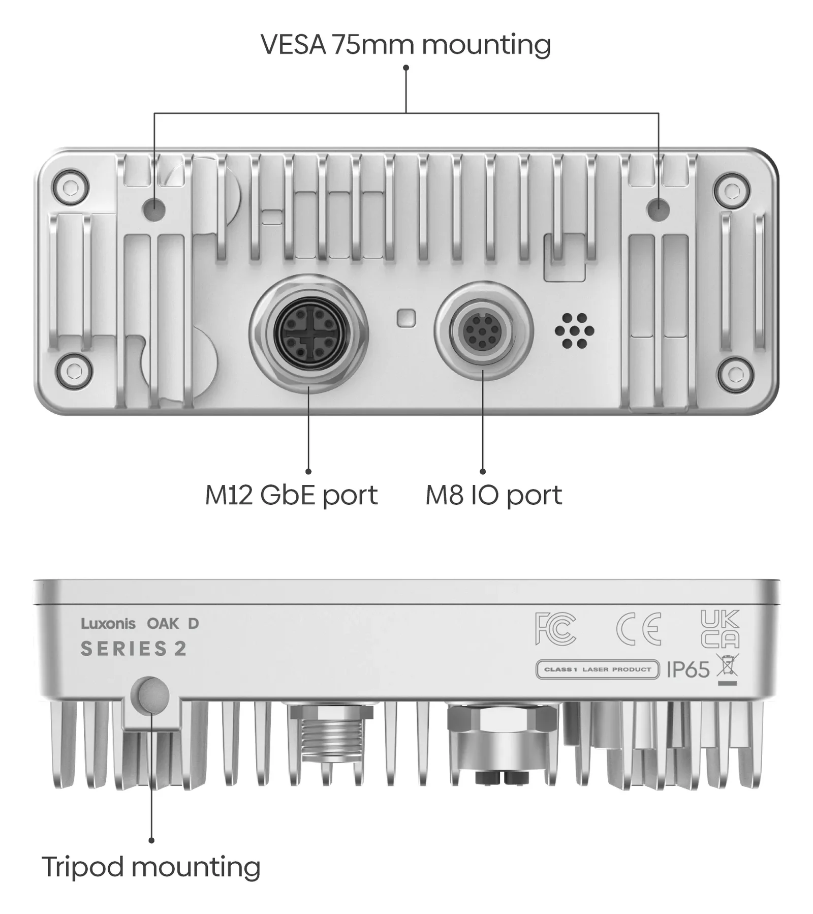 Luxonis OAK-D S2 PoE - Auto Focus - diagram budowy i kluczowe komponenty